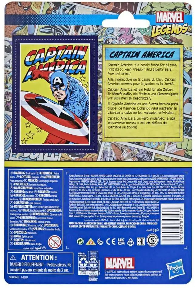 Captain America (Retro Collection) - MARVEL LEGENDS - 9.5cm | Hasbro