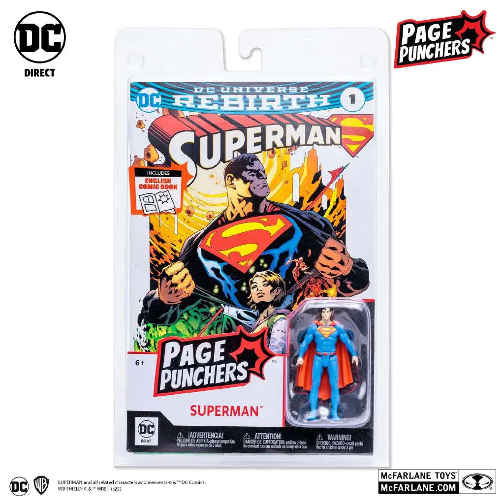 Superman with Comic (Page Punchers) - DC COMICS - 8cm | McFarlane Toys