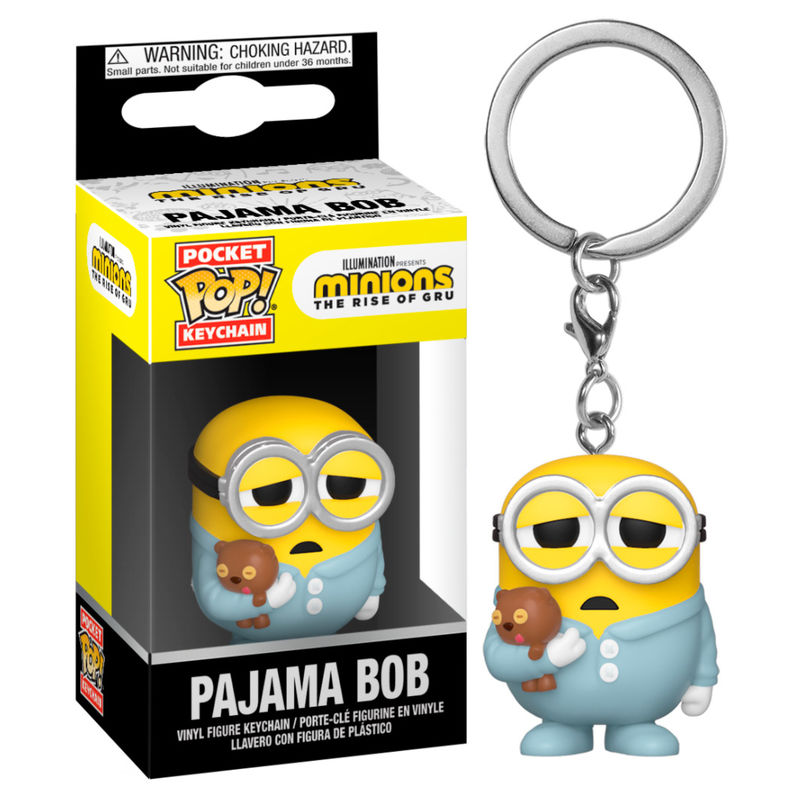 Bob en Pijama - Minions 2 - Llavero Pocket Pop 🍌🛌
