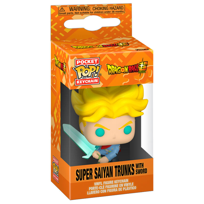 Super Saiyan Trunks con Espada - Dragon Ball Super - Llavero Pocket Pop ⚔️💜