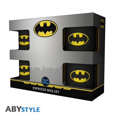 Juego de 4 tazas de espresso Batman Iconic - Abystyle - DC Comics 🦇☕