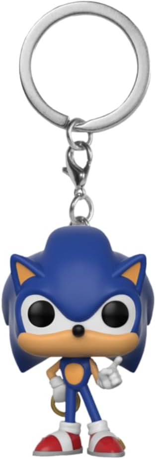 Sonic con Anillo - Sonic The Hedgehog - Llavero Pocket Pop 4cm 🦔✨
