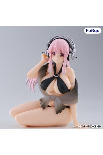 (Pre-orden) Super Sonico (Swimsuit Black Ver.) - NOODLE STOPPER - 10cm | FuRyu