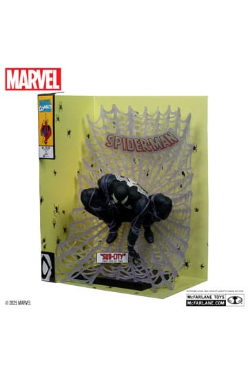 Spider-Man #1 (Traje Negro) Edición Chase - MARVEL COLLECTION - Escala 1/6 15cm | McFarlane Toys