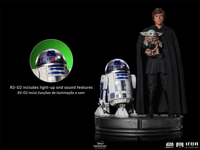 Luke Skywalker, R2-D2 and Grogu - Star Wars: The Mandalorian - Legacy Replica 1/4 Iron Studios (Also in installments! 👇)