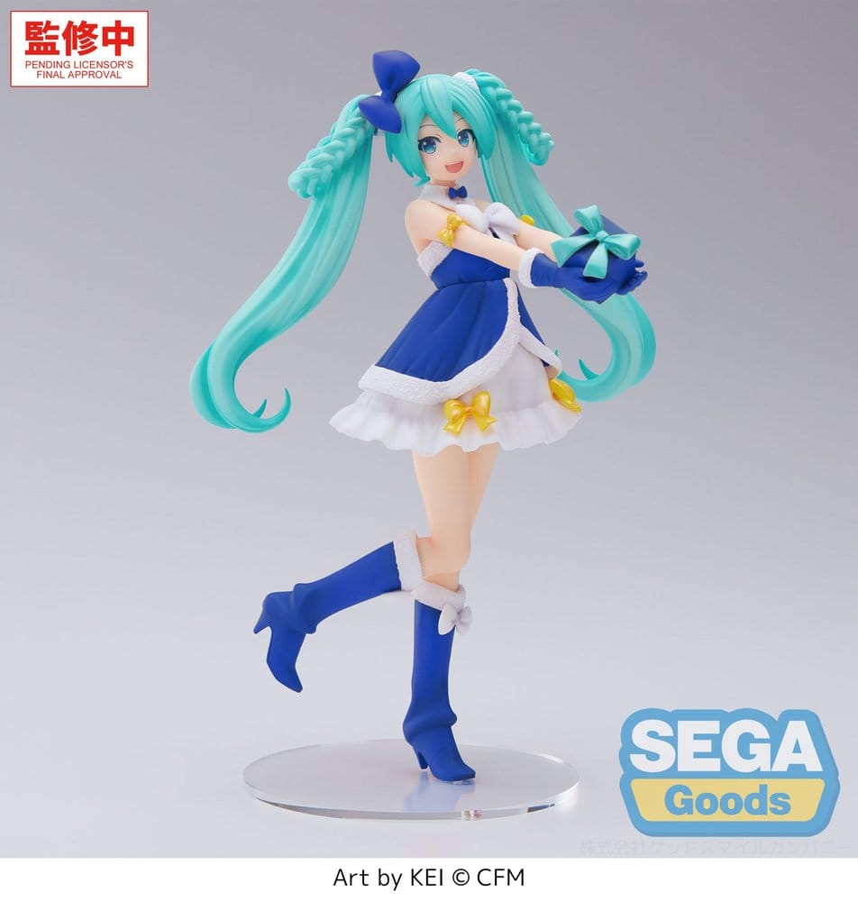(PREORDINE) Hatsune Miku "Sapphire Christmas Ver." (High Premium Figure) - HATSUNE MIKU - 21cm | Sega