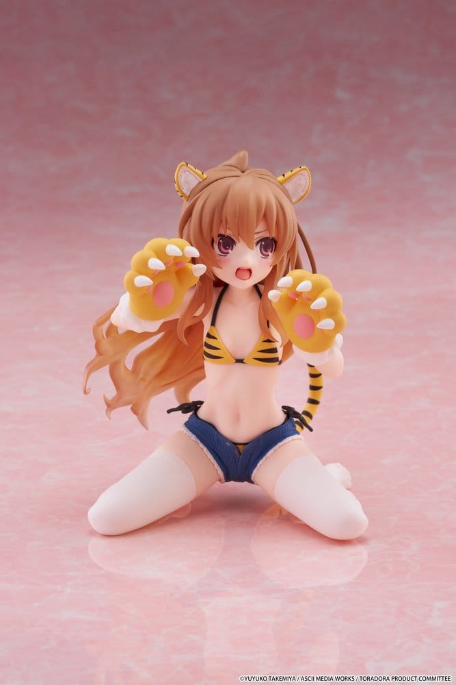 (PREORDINE) Taiga Aisaka "Tiger Costume Swimwear Ver." (Desktop Cute Figure) - TORADORA! - 13cm | Taito