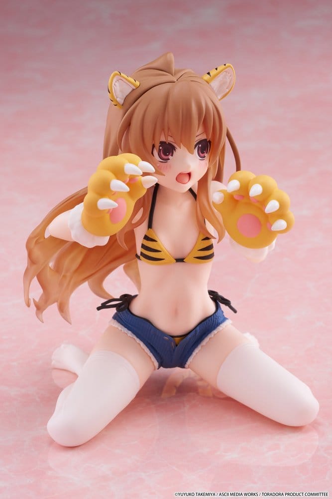 (PREORDINE) Taiga Aisaka "Tiger Costume Swimwear Ver." (Desktop Cute Figure) - TORADORA! - 13cm | Taito
